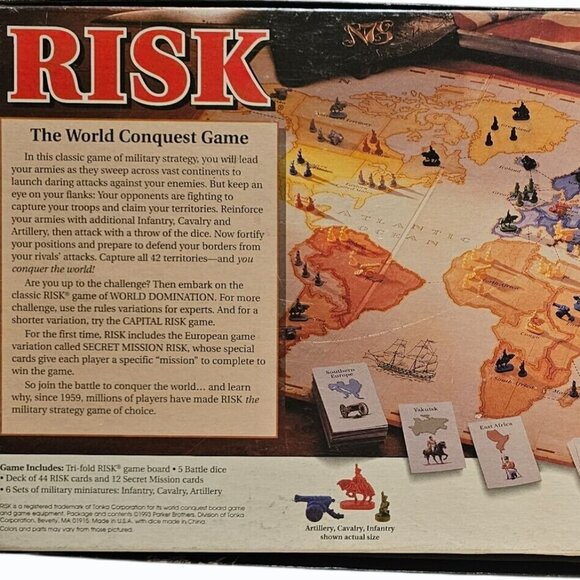 Vintage 1993 RISK Board Game The World Conquest Game Parker Brothers - Picture 10 of 15